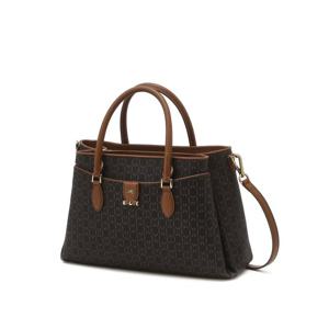 [닥스][SAINT BARNET] 브라운 DD 패턴 가죽 토트백 DCBA6E873J