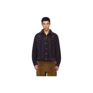 니들스 청자켓 블랙 스터드 재킷 252821M177003