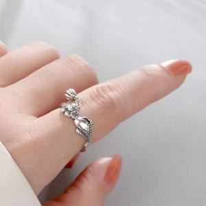 성공과 복을 부르는 연꽃 잉어 행운반지 새해 반지