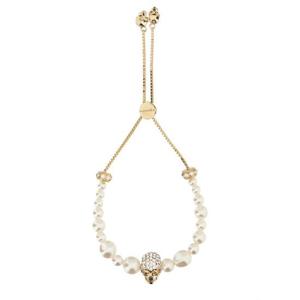 알렉산더맥퀸 여성 메탈릭 SKULL 팔찌 836479_J161P1953