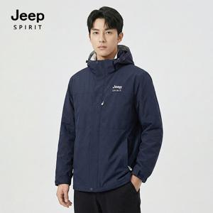 JEEP SPIRIT 공용 에센셜 기능성 윈드브레이커 네이비 (JSFAJK416)