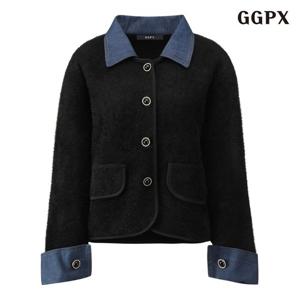 [GGPX]데님 배색 포켓 니트 가디건 (GPDCK021D)