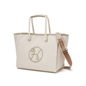 헤지스 골프 여성 26SS 베이지 여성 캔버스 투웨이 토트백 HWBA6E301I1