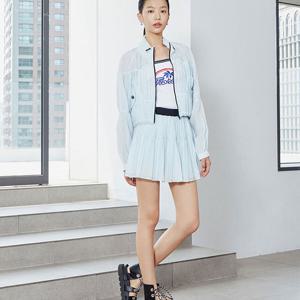 [에고이스트][CAPSULE LINE] 배색 밴딩 주름 미니 스커트 ER3WS761