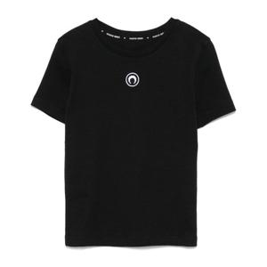 마린세르 자수 로고 슬림핏 티셔츠 WTT012A CJER0008BK99