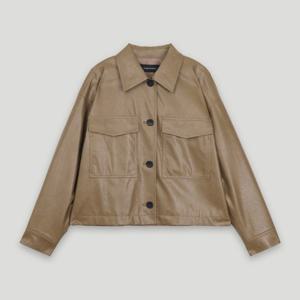 [코데즈컴바인]스탠카라 밑단 스트링 레자자켓 CLA-LE503W2