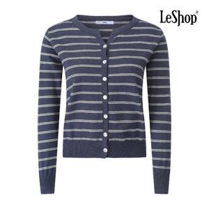 [르샵]트임 버튼 프런트 스트라이프 가디건 BQ2KC005A