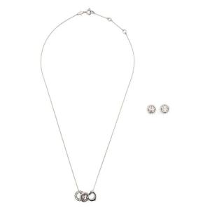 토리버치 목걸이 팬던트 177663 042 Tory Silver Crystal