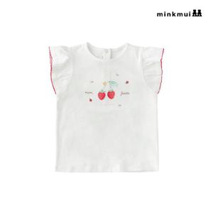 [밍크뮤]IV 스트로베리프릴반소매티셔츠 3631533206 36315-332-06 출산백일돌선물