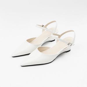 [신난다슈] 여성 구두 슬링백 힐 5cm 여자 스틸레토 펌프스 뮬 웨지굽 미들힐 FL261522 아이보리