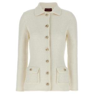 25SS 구찌 화이트 stretch crochet 블레이저 819372XKEOP9055 TP572004784