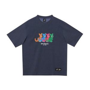 캉골 iscream 그래픽 반팔 티셔츠 2806 인디고 380038