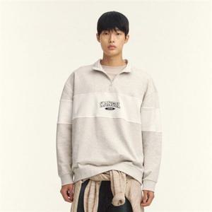 캉골 칼리지 하프 집업 스웨트셔츠 1758 오트밀 380003
