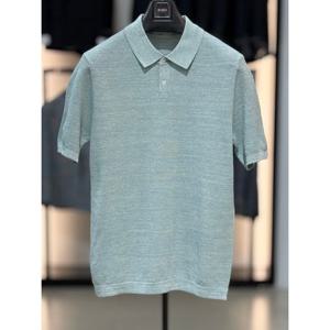 [바쏘옴므]린넨 블렌드 면스판 카라 반팔 니트 BSZ2WT06A MT_SC