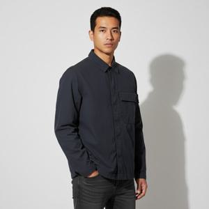 스톤아일랜드  스톤 남성 와펜 패치 포켓 디테일 오버셔츠 자켓(네이비) L1S15 1200013 S0A10 V0020