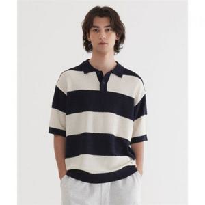 커버낫 럭비 하프 니트 Dark Navy 393841