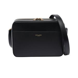 26 SS 생로랑 로고 스탬프 지퍼업 카메라 백 블랙 8378192R20W