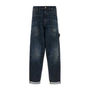 돌체앤가바나 다크 블루 커프드 헴 스트레이트 진 GP1H8DG8OL6