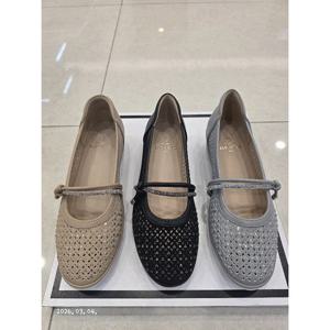 [엘칸토][엘칸토] 여성 양가죽 초경량 웨지펀칭 펌프스LCWO26U61