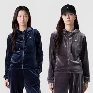 르꼬끄 여성 얼리스프링 슬림핏 벨벳 후드 집업 QR122OFT15