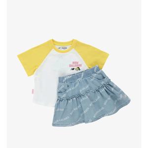 뉴발란스 키즈 반팔티 데님 캉캉 스커트 셋업 B1 NK9YG2414G 30 88