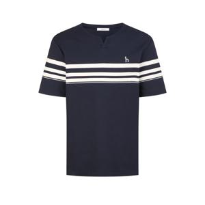 헤지스  26SS  남성 슬릿넥 컬러블럭 반팔 티셔츠 HZTS6B547N2