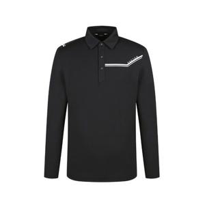 [팬텀]봄 남성 라인 포인트 카라 긴팔티셔츠 / 211E1TO801_BK_IC