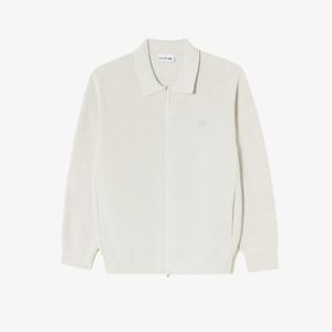 [라코스테공식] 남성 립조직 카라 집업 가디건 AH403E-56G S7G