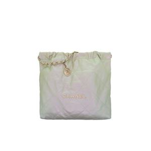 [엘러브] 샤넬 22백 스몰 메탈릭 라이트그린 샴페인골드 유광카프 6ET0519