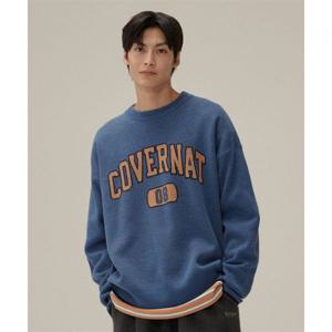커버낫 아치 로고 08 크루넥 니트 블루 394310