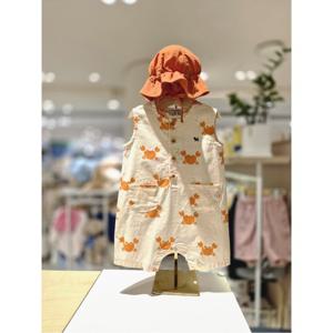 블루독베이비 10 26SS신상(BE)크랩패턴우주복(백일돌아기옷) (4631360105)