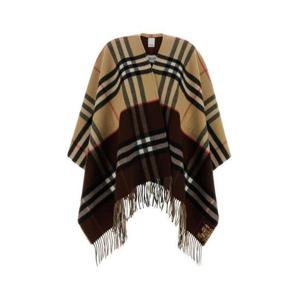 26 SS 버버리 체크패턴 프린지 케이프 8118277