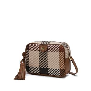 [인기신상] [DCBA6E681W2] 브라운 그레이트 하우스체크 크로스백