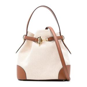 랄프로렌 캔버스 드로우스트링 미디엄 버킷백 431P04294005 NAT