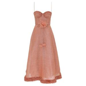 26SS Zimmermann 핑크 organza Luna 드레스 7568DS261PEO TP573343855