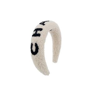 [엘러브] 샤넬 25B 시어링 헤어 밴드 화이트/블랙 6ET0533