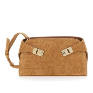 페라가모 크로커다일 스웨이드 허그 크로스백 218964 0792846