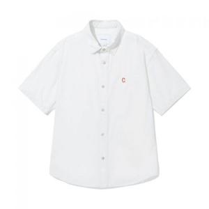 커버낫 C 로고 데님 하프 셔츠 화이트 394613
