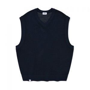 커버낫 크로셰 니트 베스트 네이비 394628