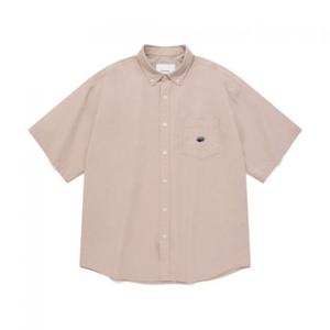 커버낫 웨일 로고 코튼 하프 셔츠 핑크 395146