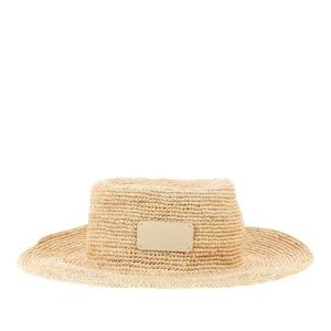 엠포리오아르마니 라벨 패치 라피아 와이드 햇 EX000029 AF2141