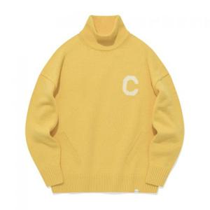 커버낫 C 로고 터틀넥 니트 옐로우 394941