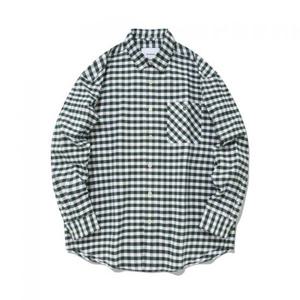 커버낫 C 로고 옥스포드 체크 셔츠 그린 395368