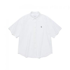 커버낫 C 로고 옥스포드 하프 셔츠 화이트 395417