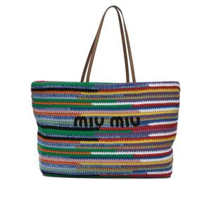 미우미우 여성 멀티컬러 라지 쇼퍼백 5BG228AF46F0055 V ORO