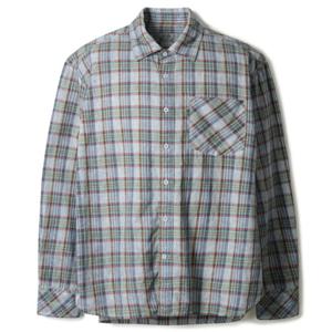 [시리즈(series)]코튼 린넨 루나다잉 체크 셔츠 SASFM25401GYX