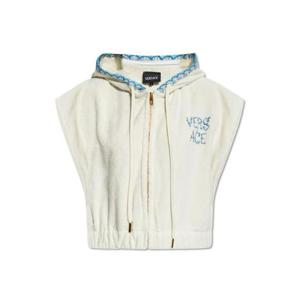 26 SS 베르사체 드로스트링 후드 코튼 집업 베스트 5K650 10211401A15211