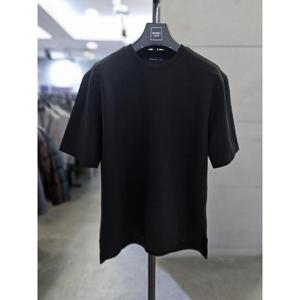 바쏘옴므 세이브존03 바쏘옴므 남자 봄 여름 반팔 블랙 스판 티셔츠 WSAFA2GK02-A