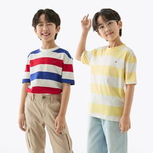 [공식][타미힐피거] 볼드 스트라이프 티셔츠 2종 택1 (T42F0KKO230BT2)