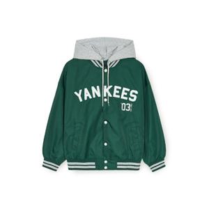 MLB바람막이 PQJ 3AJPV0451-50GND 나일론 앞그래픽 후드탈착 바시티자켓 뉴욕양키스